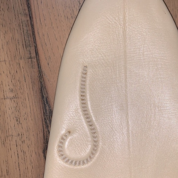 Moroccan Pointed Slippers in Ivory Unisex Size W10 M8.5 - Picture 5 of 7